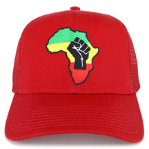 Armycrew RGY Fist Africa Map Patch Structured Trucker Mesh Cap
