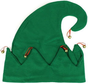 Armycrew Christmas Santa's Helper Green Elf Hat Bells