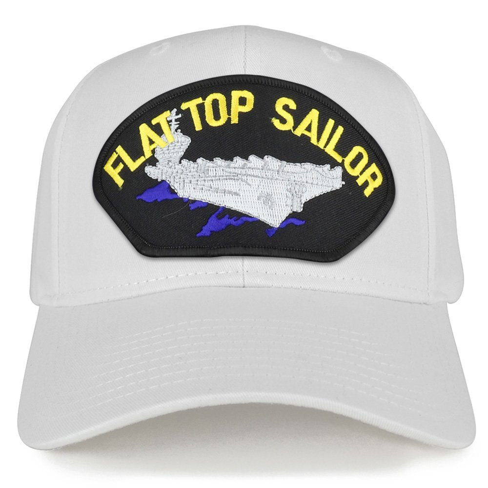 Armycrew Flat Top Sailor Carrier Large Patch Snapback Baseball Cap