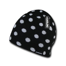 Polka Dot Fully Lined Knit Skully Beanie Cap