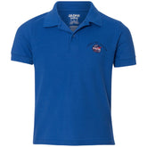 Youth I Need My Space NASA Insignia Embroidered Double Pique Polo Shirt