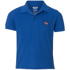 Youth I Need My Space NASA Insignia Embroidered Double Pique Polo Shirt