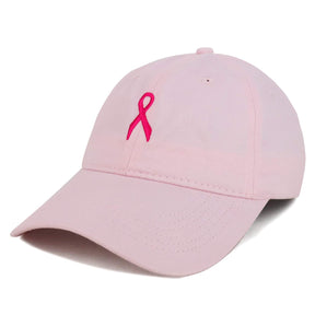 Armycrew Small Breast Cancer Awareness Ribbon Embroidered Brushed Cotton Cap