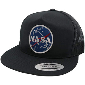 Flexfit 5 Panel NASA Space Meatball Embroidered Patch Snapback Mesh Back Cap