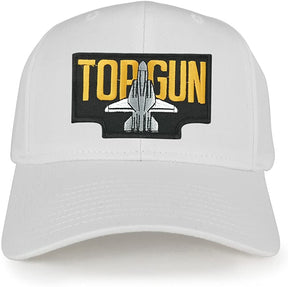 Top Gun US Navy Jet Embroidered Iron On Patch Adjustable Baseball Cap
