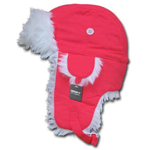 High Visibility Neon White Fur Aviator Winter Trooper Hat - Neon Green - LXL