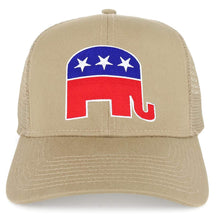 Armycrew Republican Elephant Patch Structured Trucker Mesh Cap