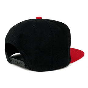 NASA Small Insignia Space Embroidered Iron on Patch Two-Tone Snapback Cap - Black RED