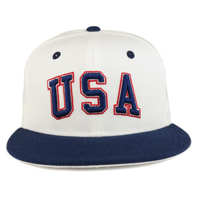 Armycrew USA 3D Embroidered Retro Flat Bill Snapback Baseball Cap