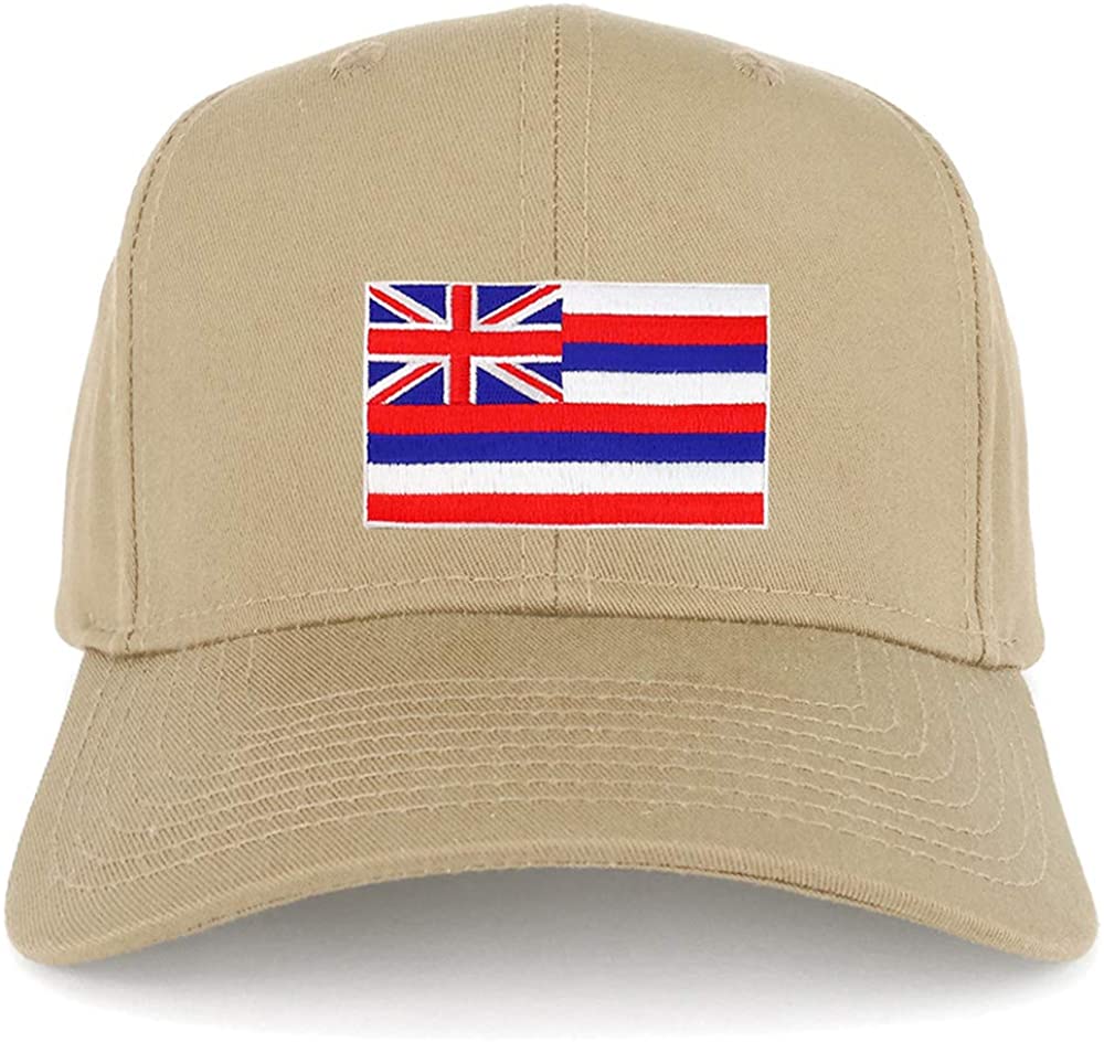 Armycrew XXL Oversize New Hawaii State Flag Patch Adjustable Baseball Cap