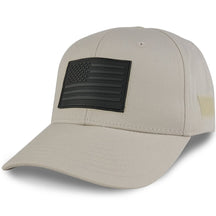 Armycrew US American Flag Black 3-D Rubber Tactical Patch with Adjustable Structured Operator Cap - ACU