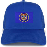 Armycrew XXL Oversize New Utah State Flag Patch Mesh Back Trucker Cap - Royal