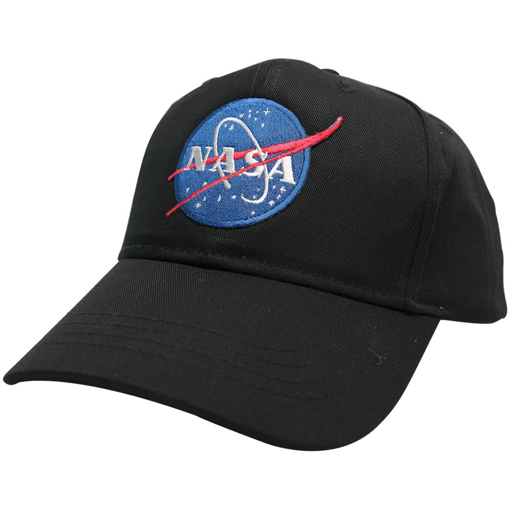 Youth NASA Insignia Embroidered Cotton Pro Style Cap (Youth Size, Black)