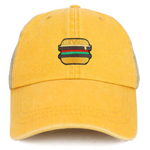 Armycrew Burger Patch Washed Pigment Dyed Soft Trucker Baseball Cap