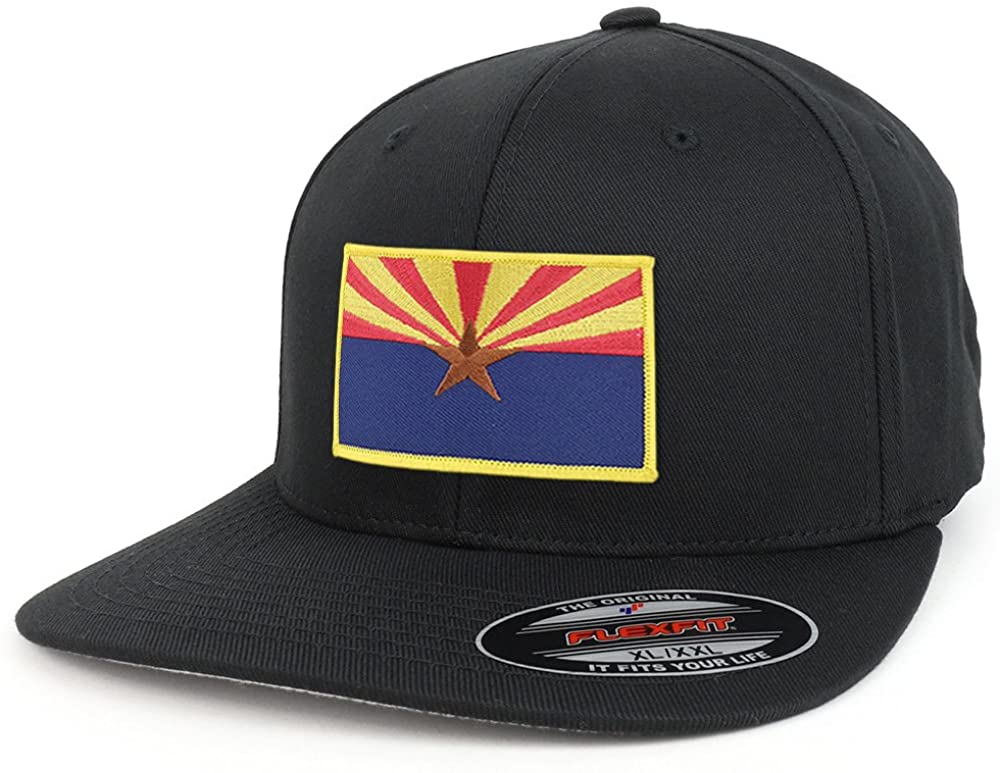 Armycrew XXL Big Size Arizona State Flag Iron On Patch Flexfit Cap