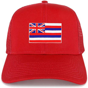 Armycrew New Hawaii Home State Flag Embroidered Patch Mesh Trucker Cap
