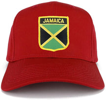 Jamaica Flag Shield with Text Embroidered Iron on Patch Adjustable Baseball Cap