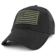 Armycrew USA Olive Flag Tactical Patch Cotton Adjustable Baseball Cap