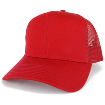 Armycrew Adjustable Solid Color Plain Cotton Polyester Blank Mesh Trucker Baseball Cap