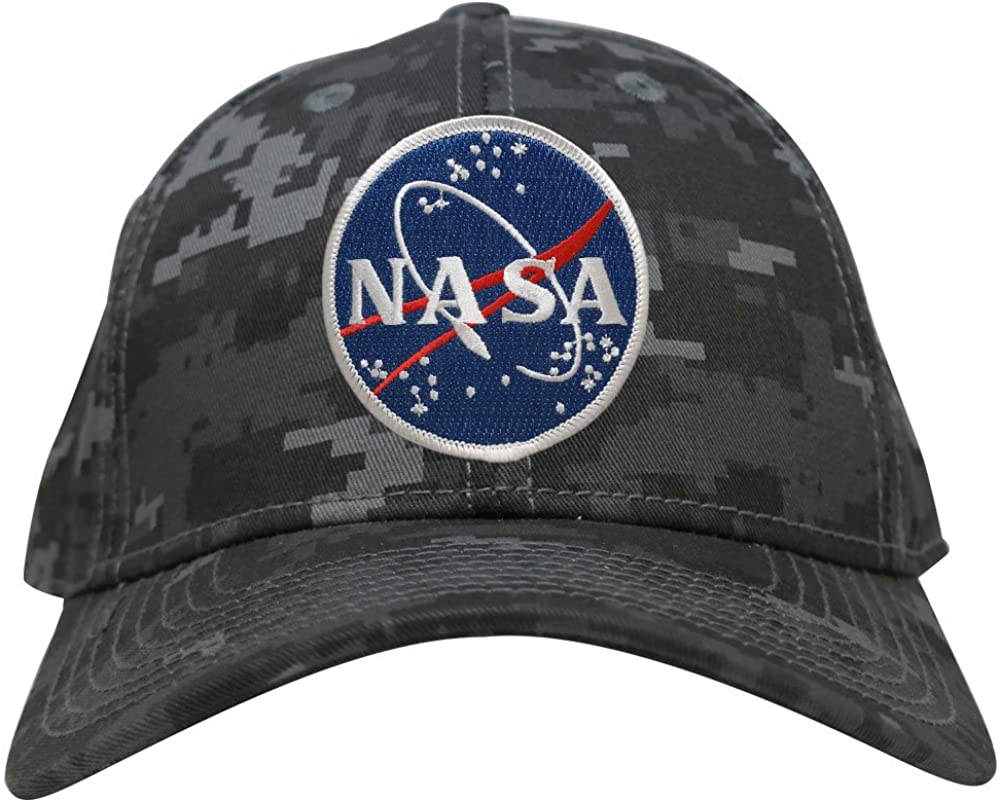 Low Profile NASA Meatball Logo Embroidered Patch Camo Cap