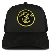 Armycrew Captain Anchor Circular Patch Oversized XXL Structured High Profile Trucker Cap