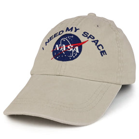 Armycrew Unlimited Youth NASA I Need My Space Embroidered Soft Washed Cotton Twill Cap