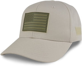 US American Flag OLIVE 2 Rubber 3D Tactical Patch with Adjustable Structured Operator Cap