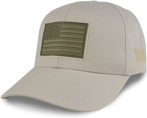 US American Flag OLIVE 2 Rubber 3D Tactical Patch with Adjustable Structured Operator Cap