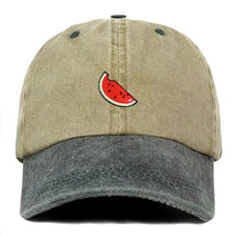 Armycrew Watermelon Embroidered Patch Unstructured Cotton Washed Baseball Cap