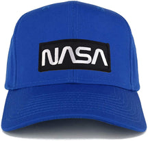 Armycrew NASA Black White Worm Structured High Profile Baseball Cap