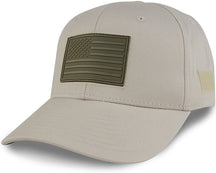 Armycrew Olive USA American Flag 3-D Rubber Tactical Patch Adjustable Structured Operator Cap