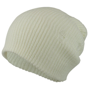 Armycrew Vintage Frayed Pattern Knit Deep Slouchy Beanie