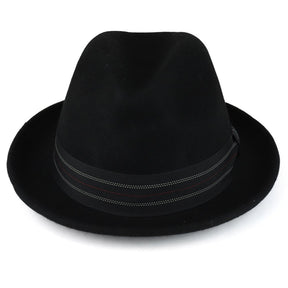Armycrew XXL Oversize Wool Felt Pinch Fedora Hat with Satin Band