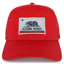 Armycrew California Thin Red Line Flag Patch Structured Mesh Trucker Cap
