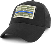 Armycrew USA ACU Thin Blue Flag Tactical Patch Cotton Adjustable Baseball Cap