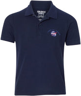 Youth I Need My Space NASA Insignia Embroidered Double Pique Polo Shirt