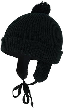 Armycrew Infant to Toddler Winter Cuff Folded Beanie with Pom and Earflaps