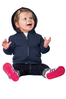 Armycrew Infant Full-Zip Cotton Poly Fleece Sweatshirt Basic Hoodie