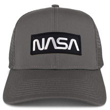 Armycrew NASA Black White Worm Oversized XXL Structured High Profile Trucker Cap