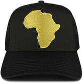 Armycrew Golden Africa Continent Map Patch Snapback Mesh Trucker Cap