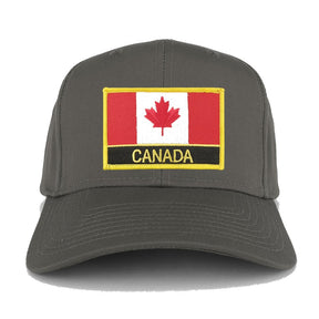 Canada Flag with Text Embroidered Iron on Patch Adjustable Baseball Cap