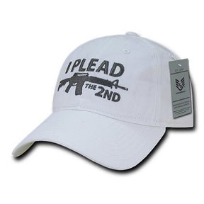 Armycrew I Plead The 2nd Embroidered Soft Crown Washed Cotton Baseball Cap