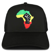 Armycrew RGY Fist Africa Map Patch Structured Trucker Mesh Cap