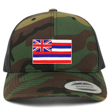 Armycrew New Hawaii State Flag Embroidered Patch Retro Trucker Mesh Cap