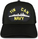 Armycrew Tin Can Navy Submarine Large Patch Snapback Mesh Trucker Cap