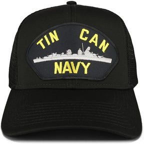 Armycrew Tin Can Navy Submarine Large Patch Snapback Mesh Trucker Cap