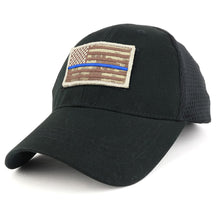 Armycrew USA Desert Digital Thin Blue Flag Tactical Patch Cotton Adjustable Trucker Cap