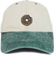 Armycrew Donut Embroidered Patch Unstructured Cotton Washed Baseball Cap