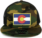 Armycrew Colorado Western State Flag Embroidered Patch Adjustable Camo Mesh Cap