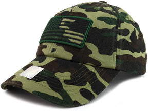 Armycrew USA Flag Embroidered Washed Cotton Unstructured Baseball Cap